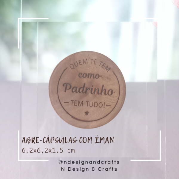ABRE-CÁPSULAS COM ÍMAN - PERSONALIZÁVEL