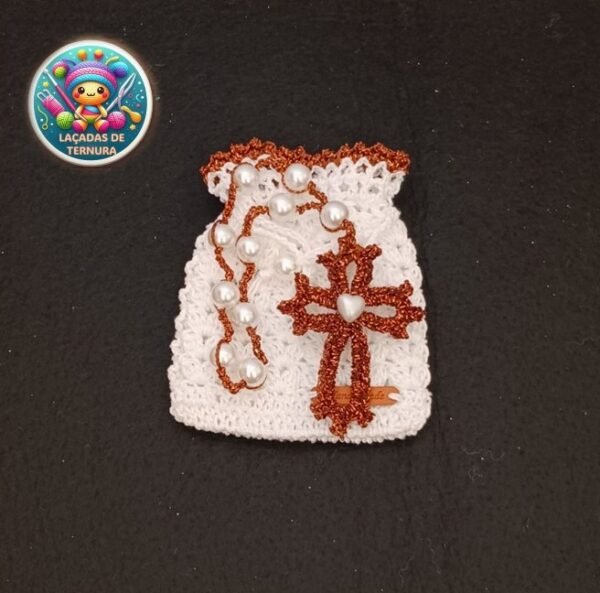 Dezena com bolsinha em crochet